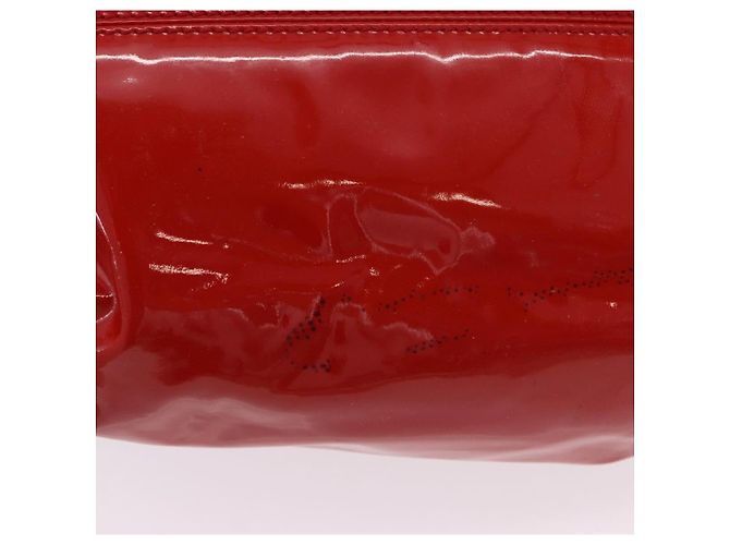 Borsa Salvatore Ferragamo Gancini in vernice Rossa Argento Auth BA15486 Rosso - vista 8