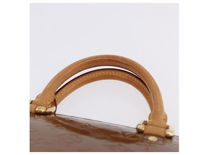 LOUIS VUITTON Monogram Vernis Mini Forsythe Hand Bag Bronze M91120 Auth ka5972 Bronzo - vista 14