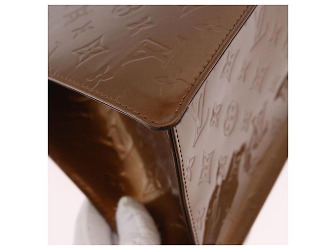 LOUIS VUITTON Monogram Vernis Mini Forsythe Hand Bag Bronze M91120 Auth ka5972 Bronzo - vista 17