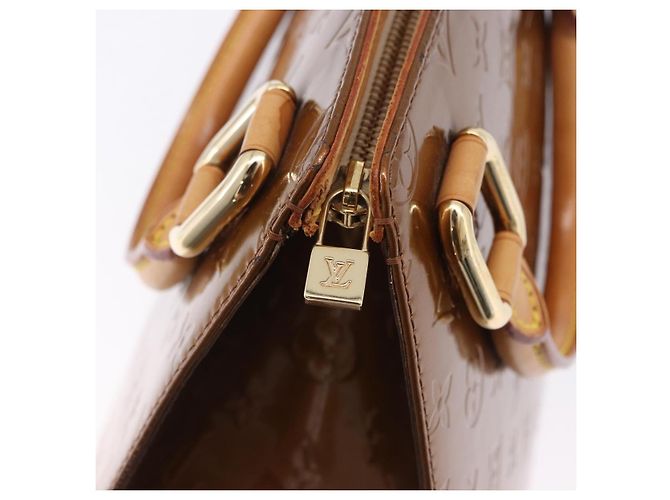 LOUIS VUITTON Monogram Vernis Mini Forsythe Hand Bag Bronze M91120 Auth ka5972 Bronzo - vista 19