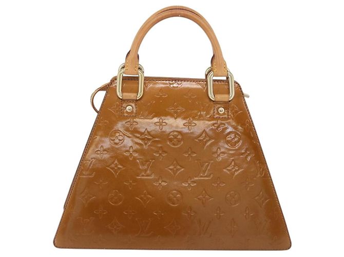 LOUIS VUITTON Monogram Vernis Mini Forsythe Hand Bag Bronze M91120 Auth ka5972 Bronzo - vista 2