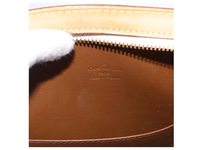LOUIS VUITTON Monogram Vernis Mini Forsythe Hand Bag Bronze M91120 Auth ka5972 Bronzo - vista 20