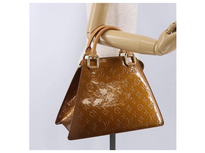 LOUIS VUITTON Monogram Vernis Mini Forsythe Hand Bag Bronze M91120 Auth ka5972 Bronzo - vista 25