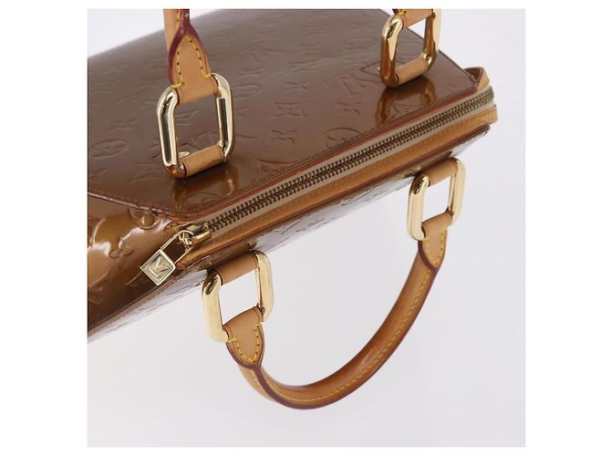 LOUIS VUITTON Monogram Vernis Mini Forsythe Hand Bag Bronze M91120 Auth ka5972 Bronzo - vista 6