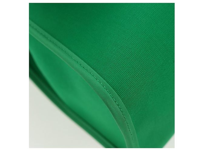 Hermès Borsa HERMES Air Zip PM Canvas 2way Verde Argento Auth 199157SM - vista 18