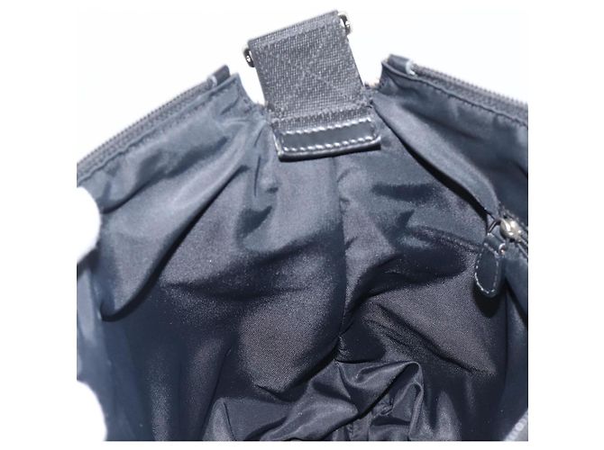 Borsa a tracolla Christian Dior Trotter Canvas Nero Argento Auth 199429 - vista 20