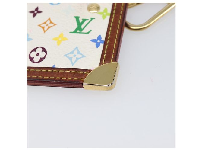 LOUIS VUITTON Multicolor Pochette Cles Coin Purse White M92655 LV Auth hk4078 Blanc - vue 15