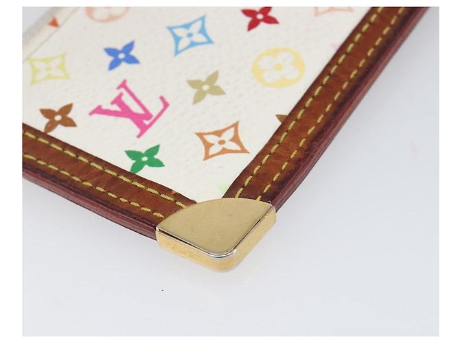 LOUIS VUITTON Multicolor Pochette Cles Coin Purse White M92655 LV Auth hk4078 Blanc - vue 16