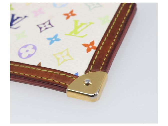 LOUIS VUITTON Multicolor Pochette Cles Coin Purse White M92655 LV Auth hk4078 Blanc - vue 7