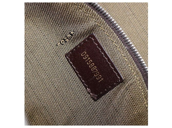 Borsa a tracolla FENDI Zucca Canvas Marrone Tono Oro Auth 199508A - vista 12