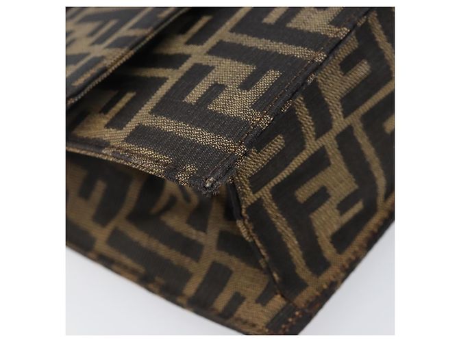 Borsa a tracolla FENDI Zucca Canvas Marrone Tono Oro Auth 199508A - vista 14