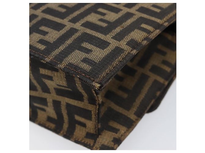 Borsa a tracolla FENDI Zucca Canvas Marrone Tono Oro Auth 199508A - vista 15