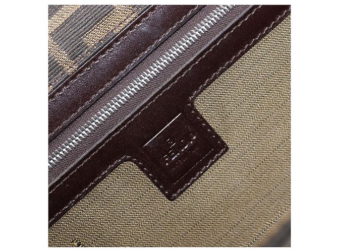 Borsa a tracolla FENDI Zucca Canvas Marrone Tono Oro Auth 199508A - vista 19