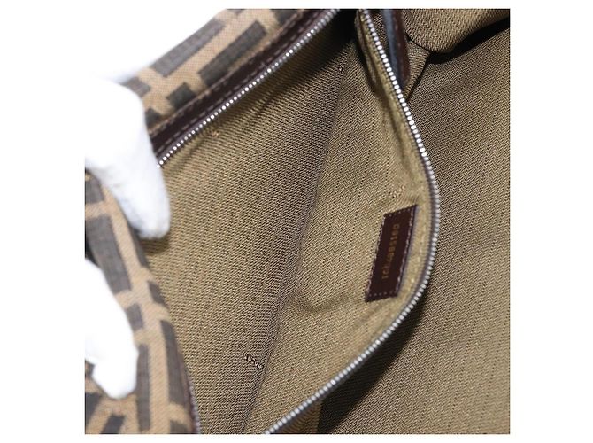Borsa a tracolla FENDI Zucca Canvas Marrone Tono Oro Auth 199508A - vista 23
