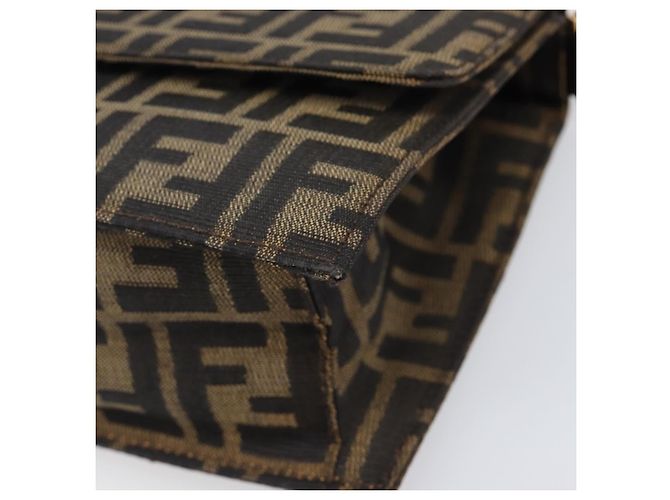 Borsa a tracolla FENDI Zucca Canvas Marrone Tono Oro Auth 199508A - vista 9