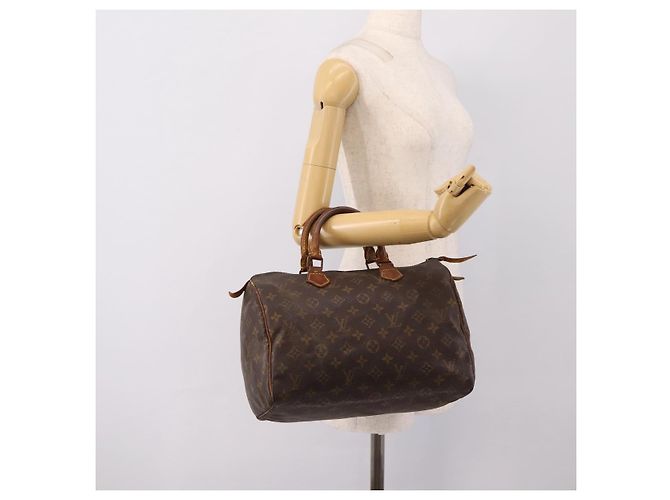 LOUIS VUITTON Monogram Speedy 30 Hand Bag M41526 LV Auth bs37000 Monogramma - vista 20