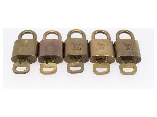 LOUIS VUITTON Set di 10 Lucchetti Lucchetto metallo Oro LV Auth 202429 D'oro - vista 6