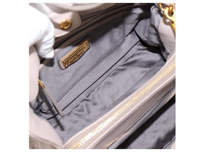 Borsa a mano Miu Miu in pelle 2way Grigio Tono Oro Auth 167574V Marrone - vista 10