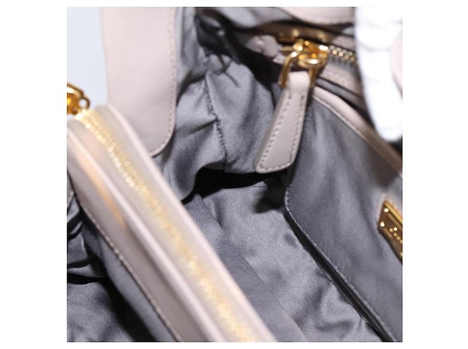 Borsa a mano Miu Miu in pelle 2way Grigio Tono Oro Auth 167574V Marrone - vista 22