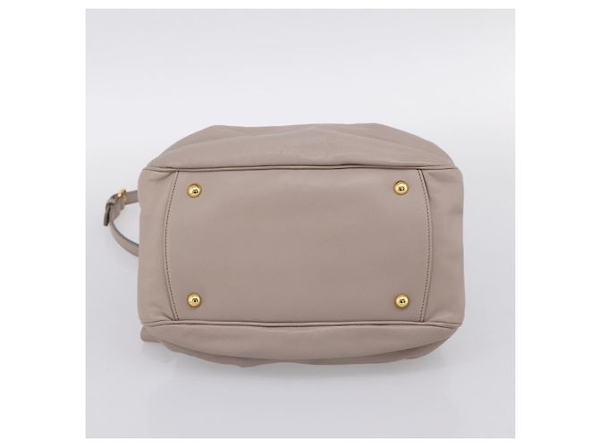 Borsa a mano Miu Miu in pelle 2way Grigio Tono Oro Auth 167574V Marrone - vista 5