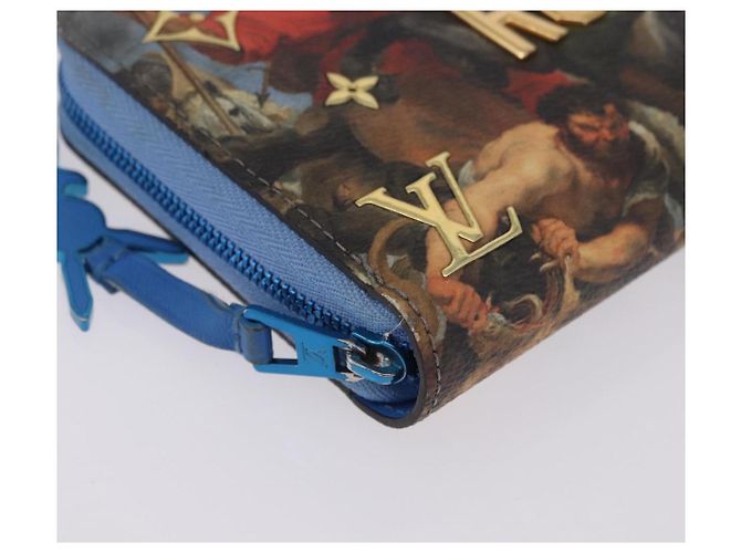 LOUIS VUITTON Rubens Tiger Hunting Zippy Wallet Light Blue M64603 Auth 200400M Blu chiaro - vista 14