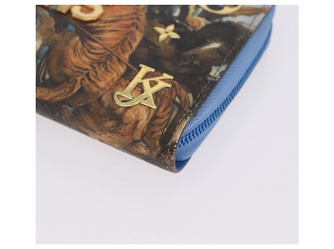LOUIS VUITTON Rubens Tiger Hunting Zippy Wallet Light Blue M64603 Auth 200400M Blu chiaro - vista 15