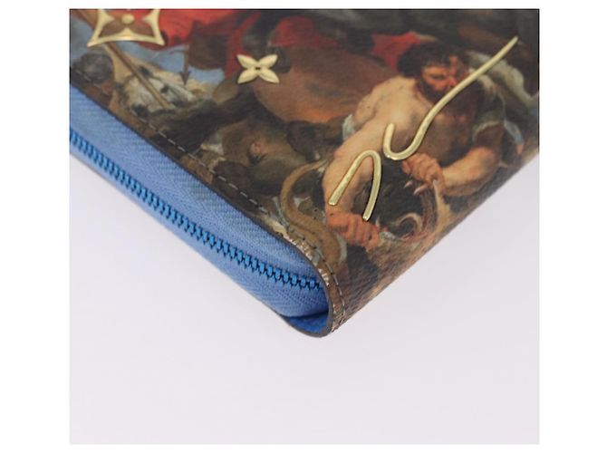 LOUIS VUITTON Rubens Tiger Hunting Zippy Wallet Light Blue M64603 Auth 200400M Blu chiaro - vista 16