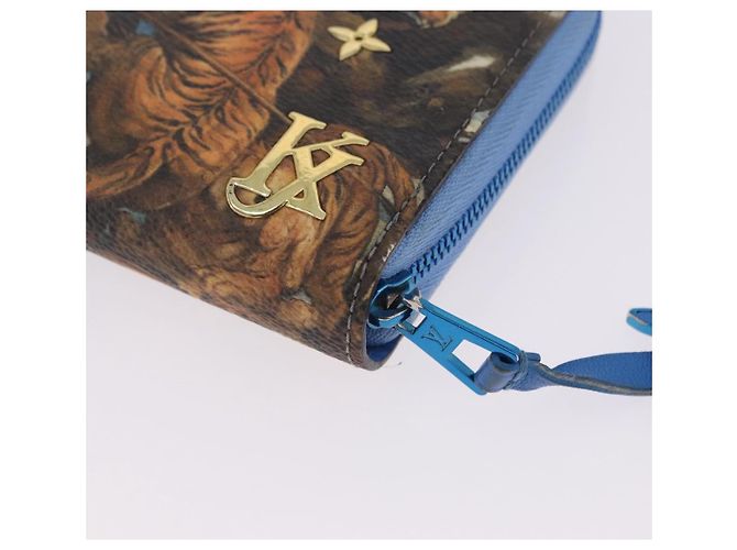 LOUIS VUITTON Rubens Tiger Hunting Zippy Wallet Light Blue M64603 Auth 200400M Blu chiaro - vista 17