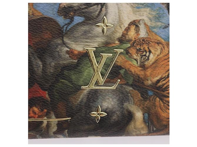 LOUIS VUITTON Rubens Tiger Hunting Zippy Wallet Light Blue M64603 Auth 200400M Blu chiaro - vista 19