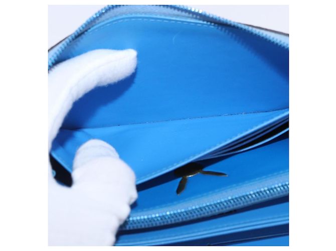 LOUIS VUITTON Rubens Tiger Hunting Zippy Wallet Light Blue M64603 Auth 200400M Blu chiaro - vista 22
