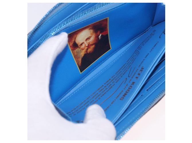 LOUIS VUITTON Rubens Tiger Hunting Zippy Wallet Light Blue M64603 Auth 200400M Blu chiaro - vista 23