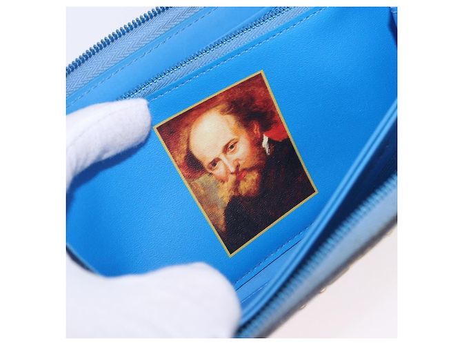 LOUIS VUITTON Rubens Tiger Hunting Zippy Wallet Light Blue M64603 Auth 200400M Blu chiaro - vista 24