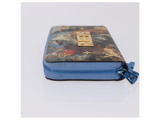 LOUIS VUITTON Rubens Tiger Hunting Zippy Wallet Light Blue M64603 Auth 200400M Blu chiaro - vista 4
