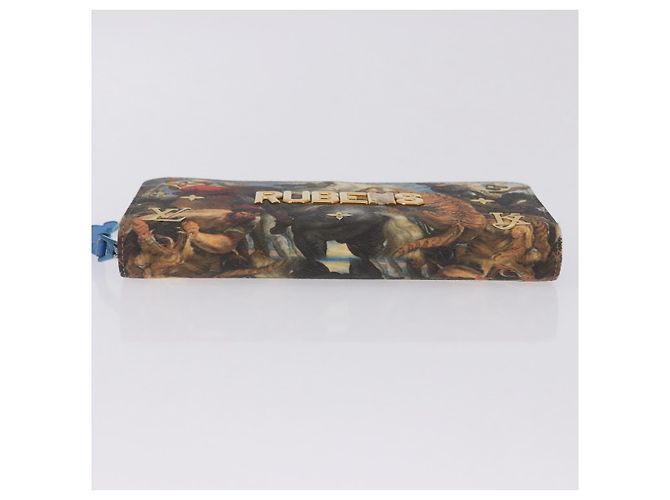 LOUIS VUITTON Rubens Tiger Hunting Zippy Wallet Light Blue M64603 Auth 200400M Blu chiaro - vista 6