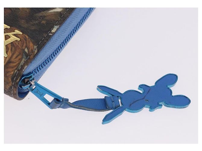 LOUIS VUITTON Rubens Tiger Hunting Zippy Wallet Light Blue M64603 Auth 200400M Blu chiaro - vista 7