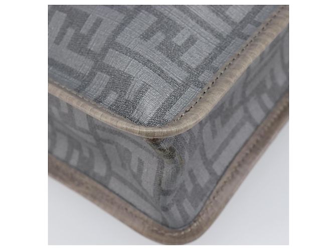 FENDI Zucca Tote Bag PVC Leder Grau Silber 7VA243 Auth 199379V Braun - Ansicht 14