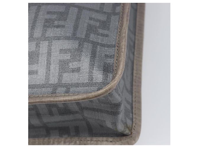 FENDI Zucca Tote Bag PVC Leder Grau Silber 7VA243 Auth 199379V Braun - Ansicht 15