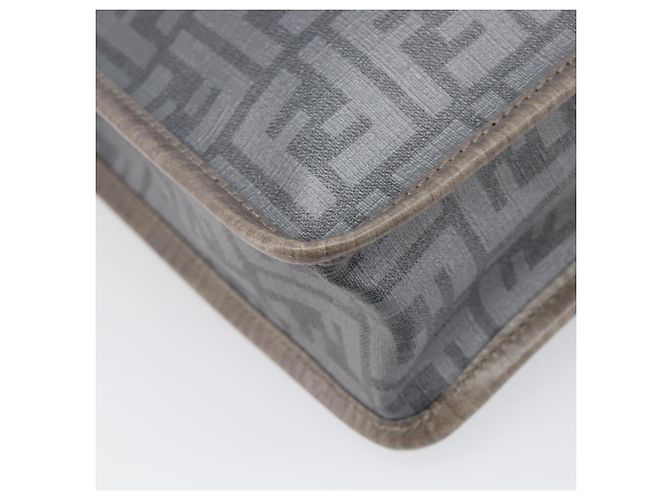 FENDI Zucca Tote Bag PVC Leder Grau Silber 7VA243 Auth 199379V Braun - Ansicht 16