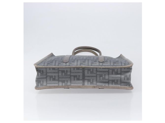 FENDI Zucca Tote Bag PVC Leder Grau Silber 7VA243 Auth 199379V Braun - Ansicht 5