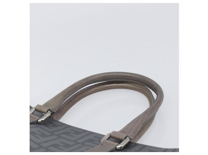 FENDI Zucca Tote Bag PVC Leder Grau Silber 7VA243 Auth 199379V Braun - Ansicht 8