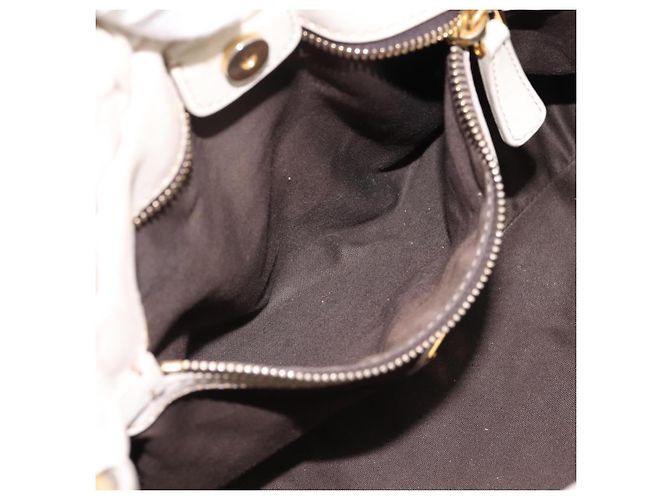 Borsa Miu Miu Vitellolux 2way White Gold Auth 201997A Bianco D'oro - vista 21