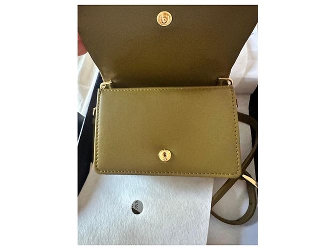 Prada Mini Borsa Crochet Triangolo Kaki Cachi - vista 3