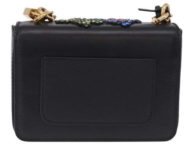 Borsa a tracolla VERSACE Medusa Chain in pelle nera e oro Auth 200090M Nero D'oro - vista 3