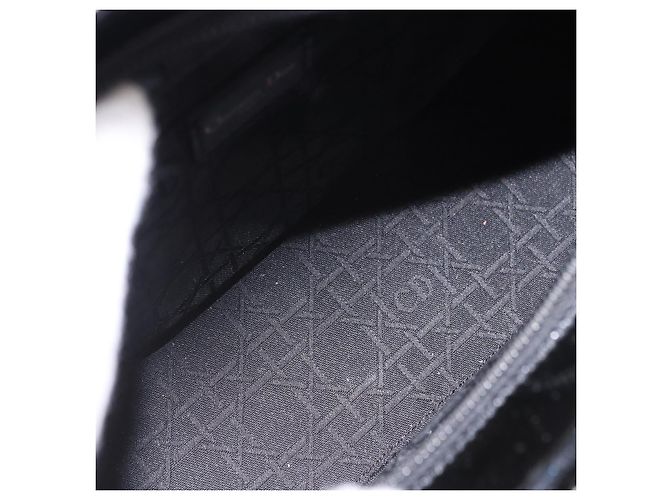 Borsa Christian Dior Maris Pearl Patent 2way Black Gold Tone Auth ep15753A - vista 11