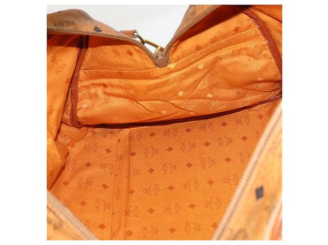 Borsa MCM Vicetos Boston PVC Pelle 2way Marrone Tono Oro Auth 200204 - vista 22