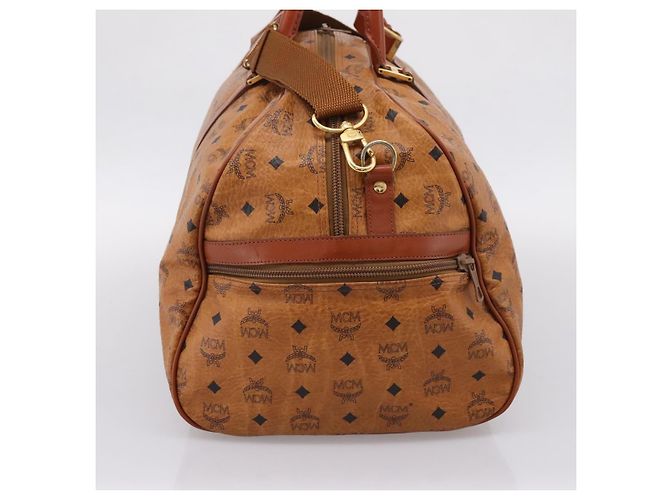 Borsa MCM Vicetos Boston PVC Pelle 2way Marrone Tono Oro Auth 200204 - vista 4