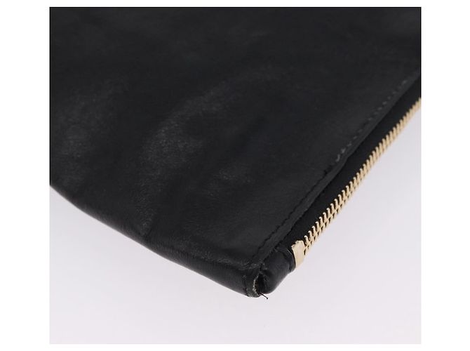 Borsa Clutch BALENCIAGA Giant in pelle nera e oro Auth 199841V Nero D'oro - vista 16