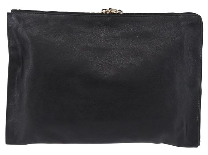 Borsa Clutch BALENCIAGA Giant in pelle nera e oro Auth 199841V Nero D'oro - vista 2