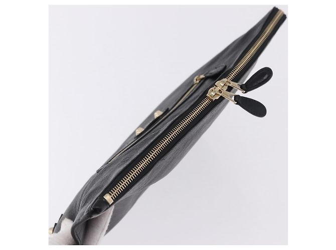 Borsa Clutch BALENCIAGA Giant in pelle nera e oro Auth 199841V Nero D'oro - vista 5