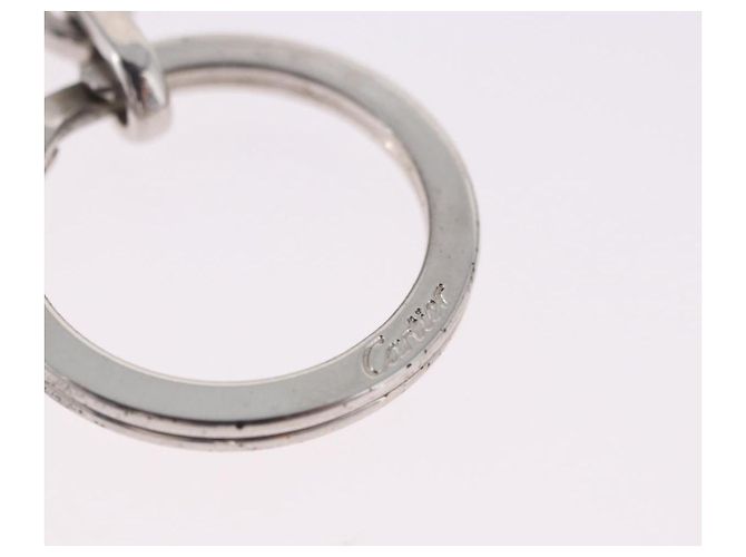 Portachiavi CARTIER Must Line Double C Decor Argento Auth BA15473A - vista 10